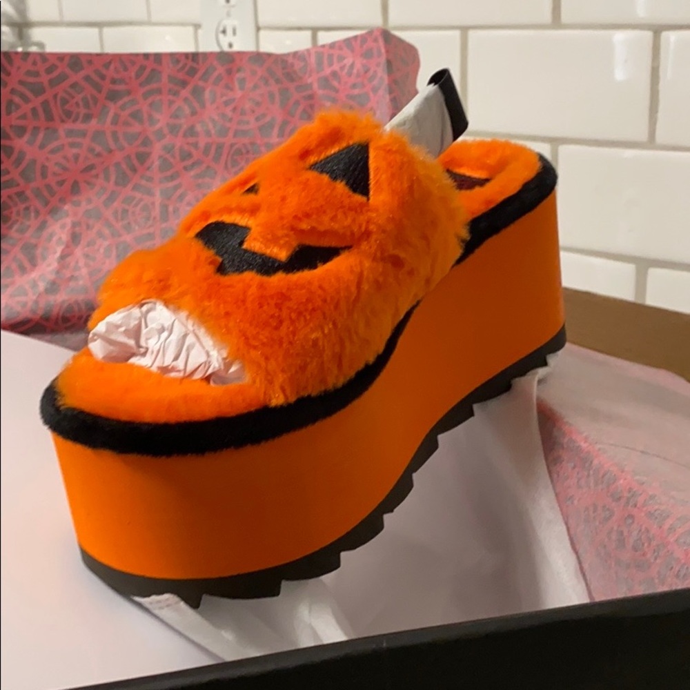 *Strange Cvlt Lilly JOL Orange Black Platforms - Picture 7 of 11